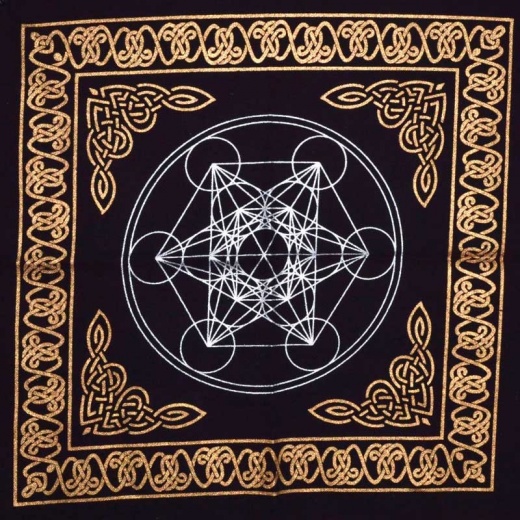 Black Metatron's Altar Cloth 18 X 18
