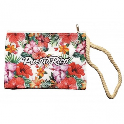 Puerto Rico Flower Cosmetic Purse