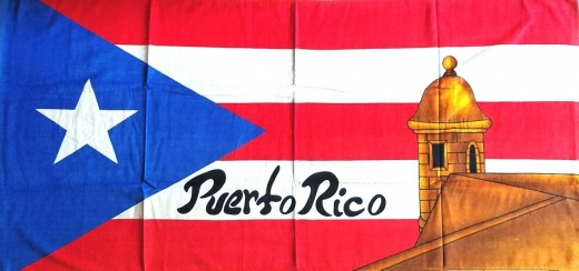 Puerto Rico Flag & Garita Beach Towel