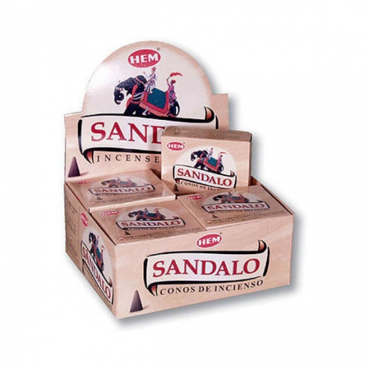 Sandal Incense Cones - 12 Boxes with Display
