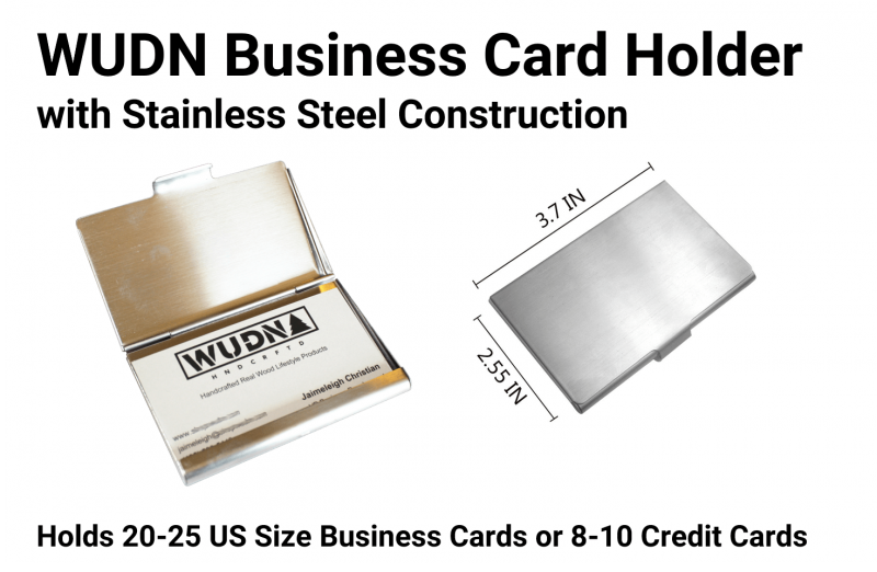 American Flag Wooden Business Card Holder