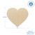 10" Heart Wooden Cutout, 10" X 9" X 1/4"