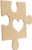 Wood Puzzle Piece Cutout, 12" X 12", With Heart Shaped Frame