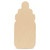 8" Wood Baby Bottle Cutout, 8" X 3.5" X 1/4"