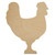 9-3/4" Wooden Rooster Cutout