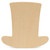 16" Wood Uncle Sam Hat Cutout, 16" X 15.5" X 1/4"
