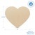 14" Heart Wooden Cutout, 14" X 12-1/2" X 1/4"