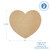 8-1/2" Heart Wooden Cutout, 8-1/2" X 8" X 1/8"