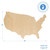 18" Wood Map Of Usa Cutout, 18" X 11" X 1/4"