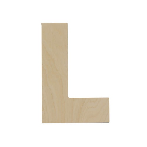 Wood Cutout Letter L, 12" - Buy Online for DIY Crafts and Home Decor