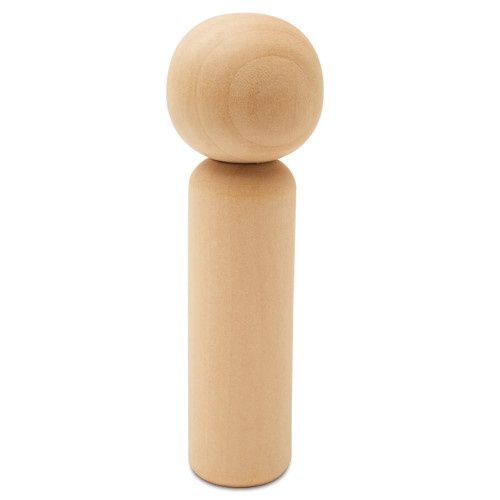 4-3/4" Wooden Kokeshi Doll