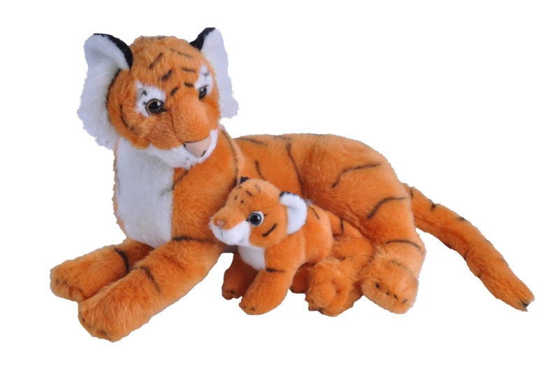 Mom & Baby Tiger Stuffed Animal - 12"