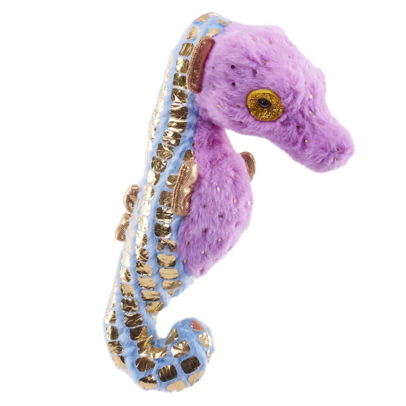 Foilkins Jr Purple Seahorse Stuffed Animal - 6"