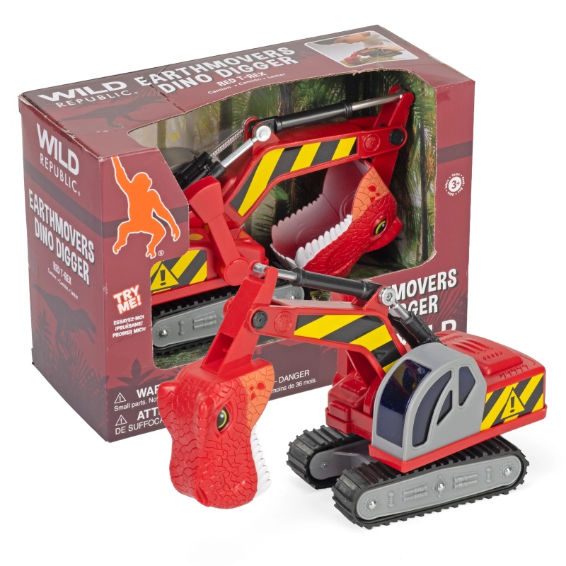 Earth Movers Red T-Rex Action Toy - 10"