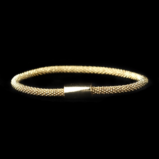 Old Manet Bracelet - Elegant Black Coil Bangle with Magnetic Attachment