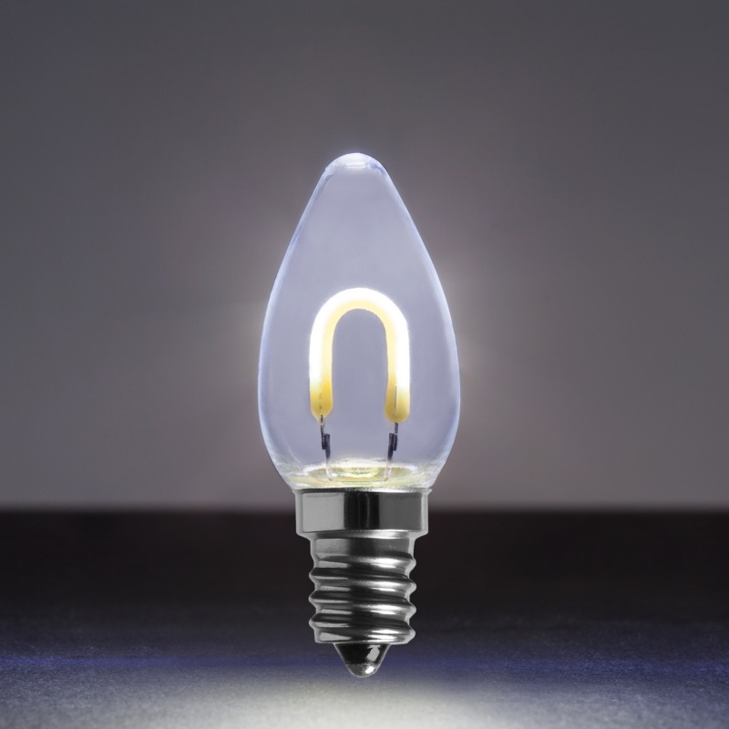 C7 Transparent Shatterproof Cool White Flexfilament® LED Bulbs