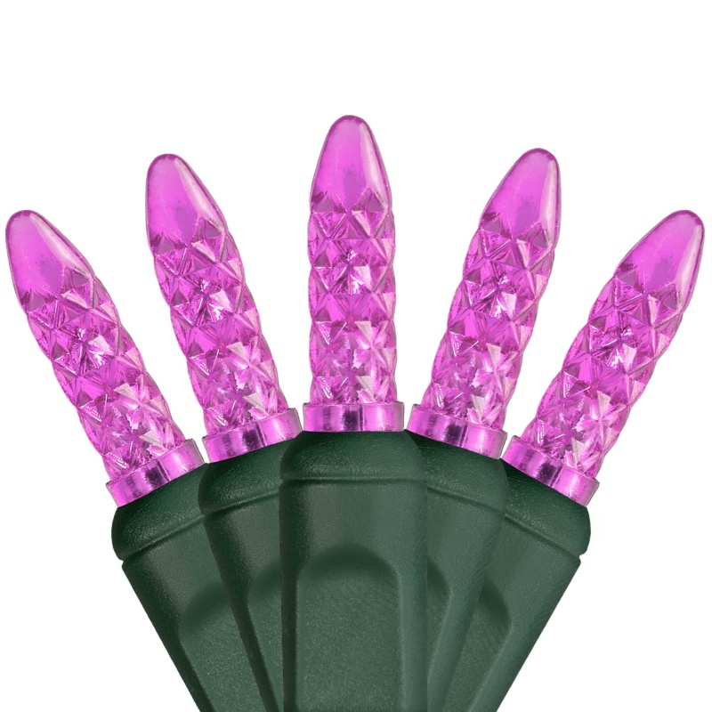 M5 Pink Led Christmas Tree Lights On Green Wire