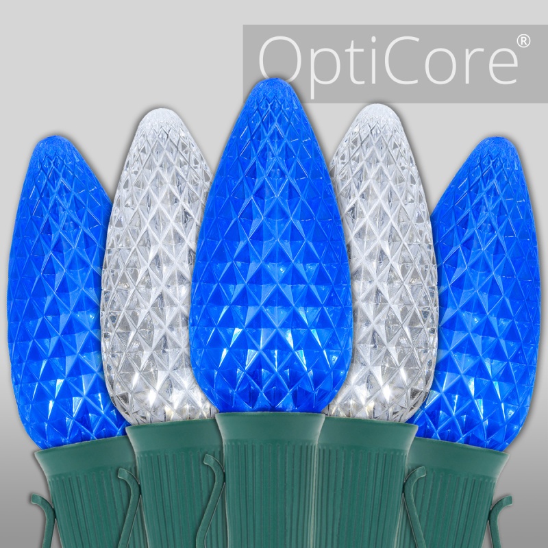 C9 Blue / Cool White Opticore® Commercial Led Christmas Lights