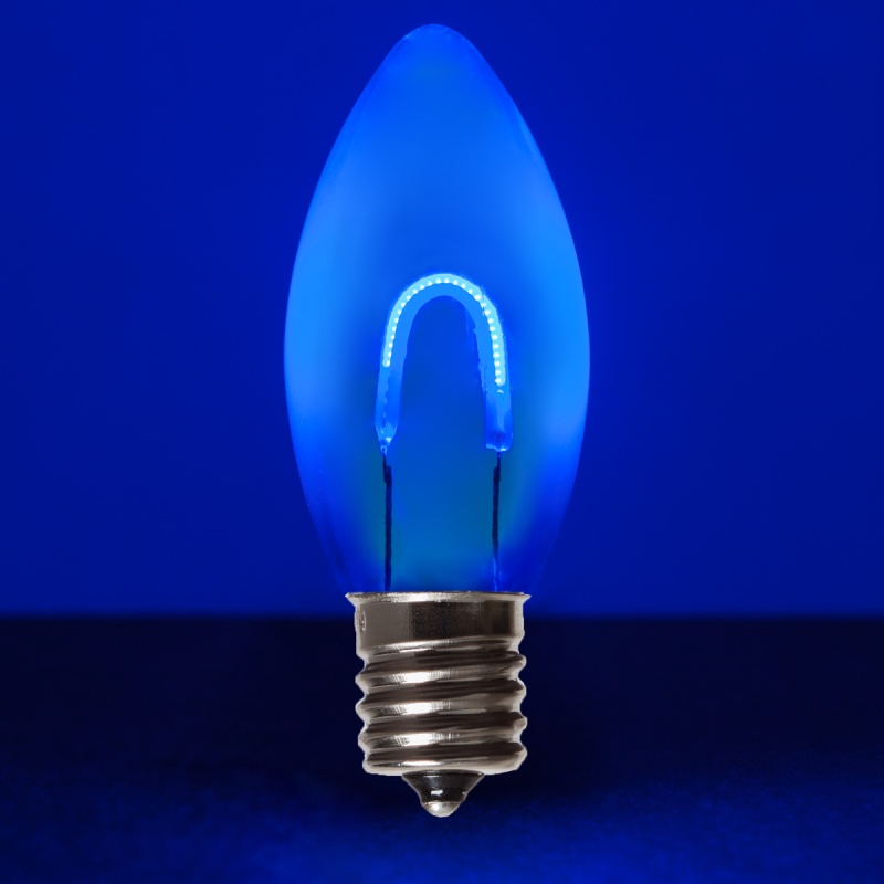 C9 Transparent Shatterproof Blue Flexfilament® Led Bulbs