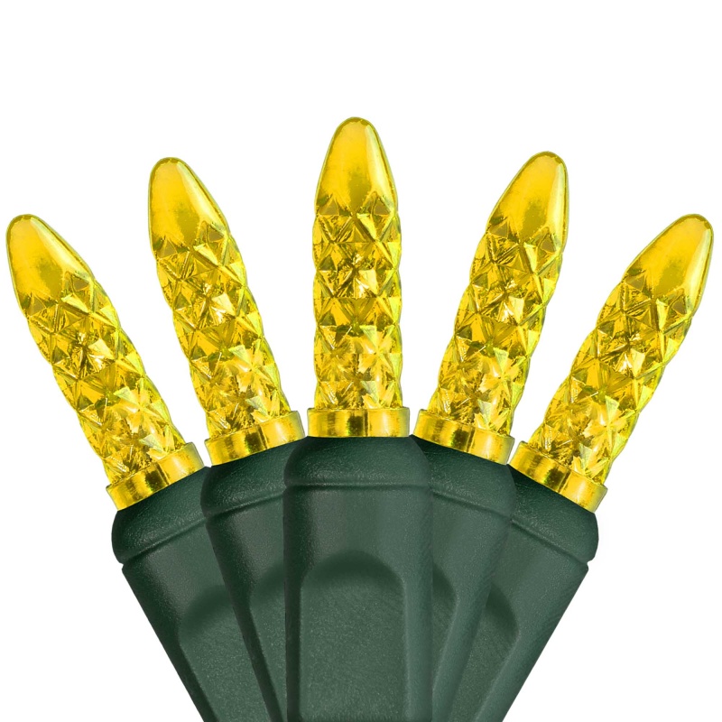 M5 Gold Led Christmas Tree Lights On Green Wire