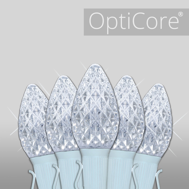 C7 Cool White Twinkle Opticore® Commercial Led Christmas Lights