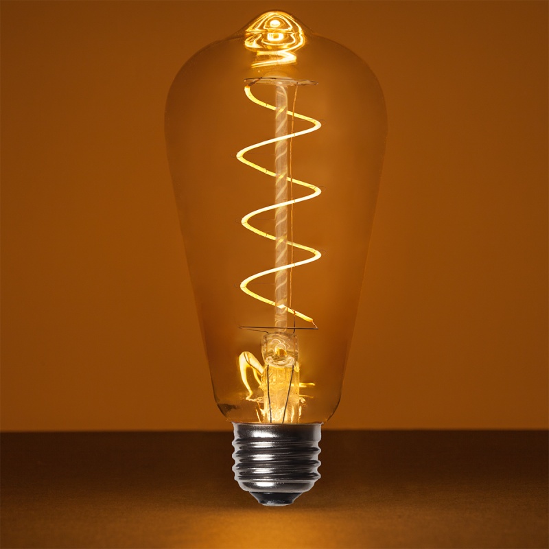 St64 Antiqued Glass Warm White Flexfilament® Led Edison Bulbs