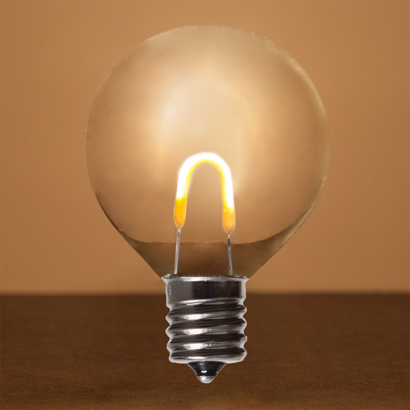 G50 Shatterproof Warm White Flexfilament Globe Light LED Edison Bulbs, E17 Base