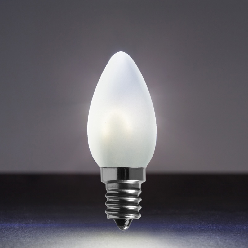 C7 Satin Glass Cool White Flexfilament® Led Bulbs