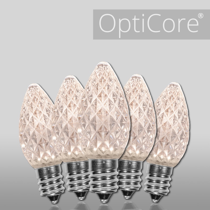 C7 Warm White Opticore LED Bulbs