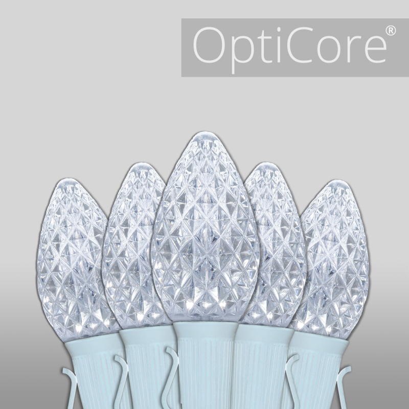 C7 Cool White Opticore® Commercial LED Christmas Lights