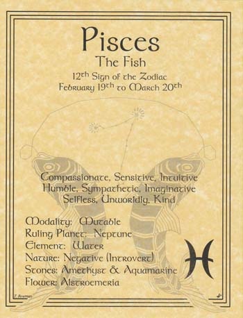 Pisces Zodiac Poster