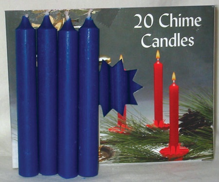 1/2" Dark Blue Chime Candle 20 Pack