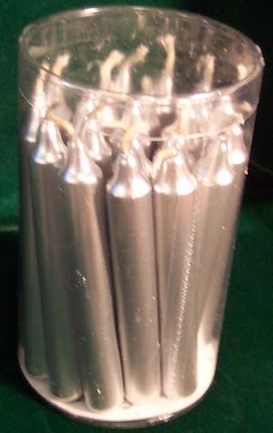 1/2" Silver Chime Candle 20 Pack