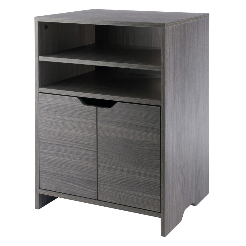 Nova Open Shelf Storage Cabinet, Charcoal