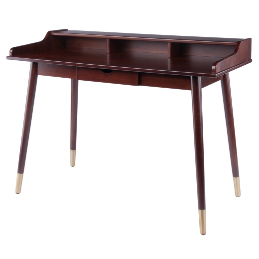 Sonja Writing Desk, Walnut - Mid-Century Modern Styling for the Modern Workspace