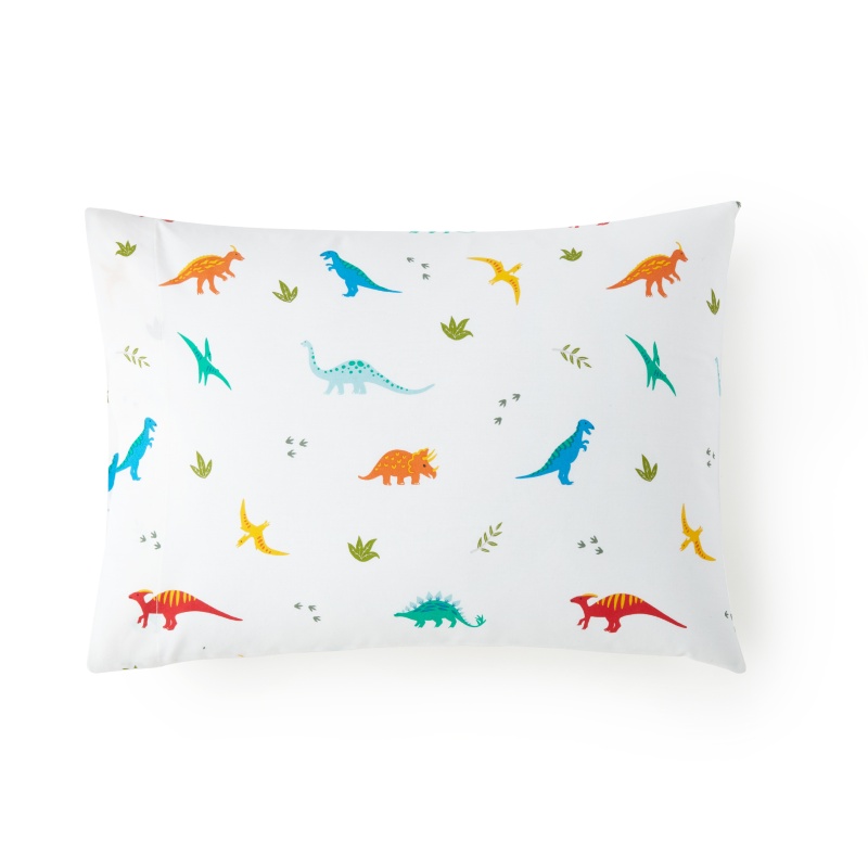 Jurassic Dinosaurs 100% Cotton Hypoallergenic Pillow Case - Toddler