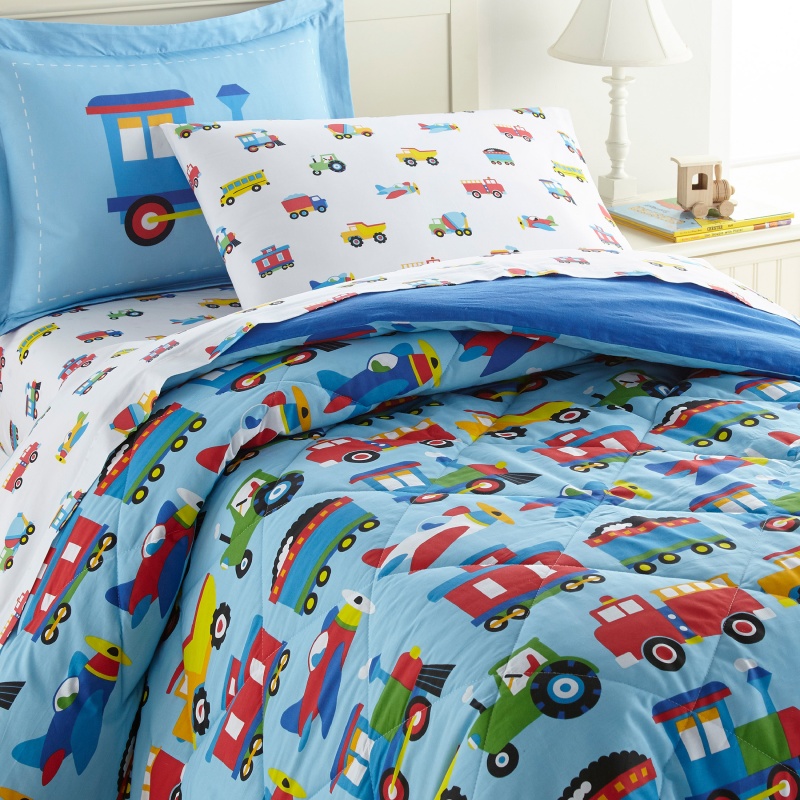 Trains, Planes & Trucks 5 Pc Cotton Bed In A Bag - Twin