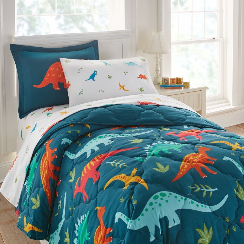 Jurassic Dinosaurs Microfiber 7 Pc Microfiber Bed In A Bag - Full