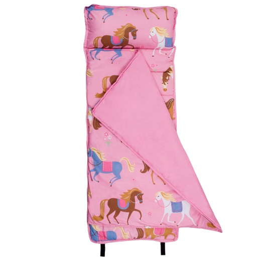 Horses Pink Microfiber Nap Mat