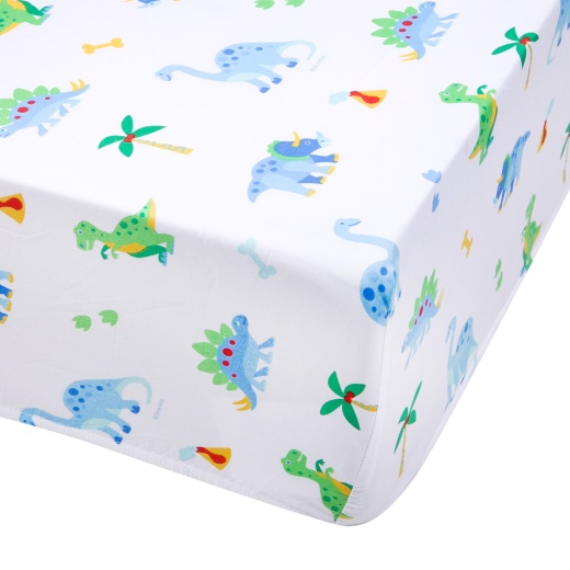Wildkin Dinosaur Land Microfiber Fitted Crib Sheet