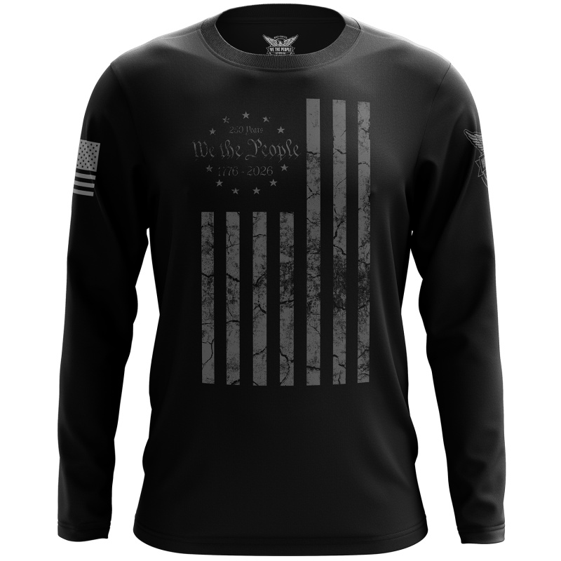1776 Stealth Flag Long Sleeve Shirt