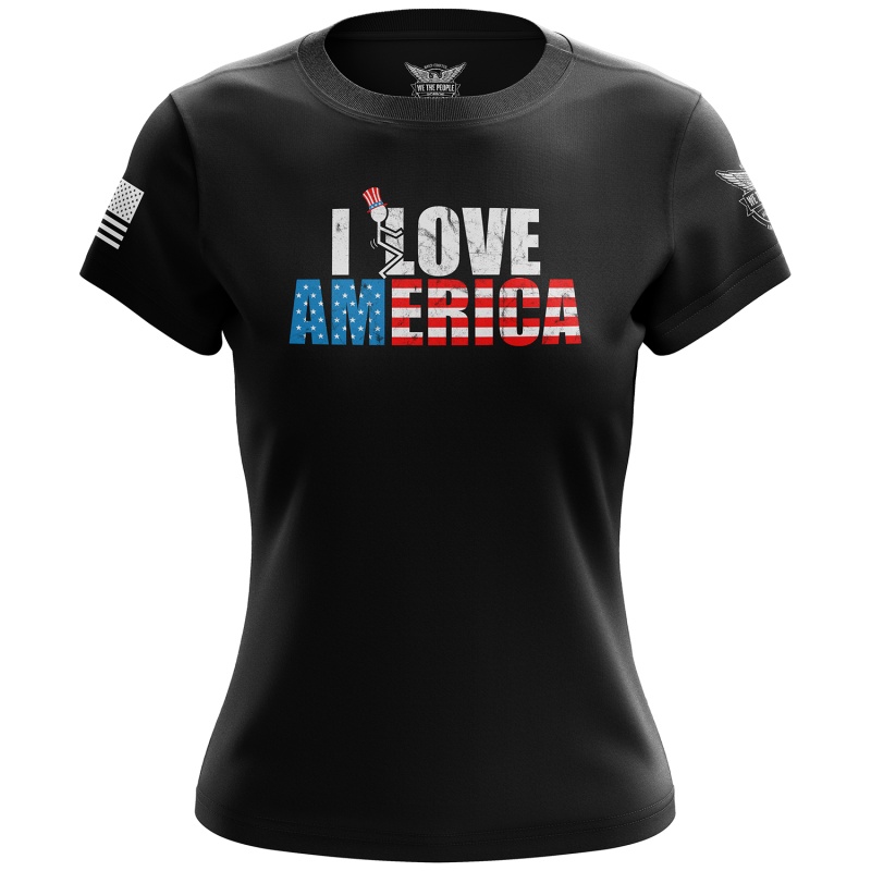 I F'n Love America Women's Short Sleeve Shirt
