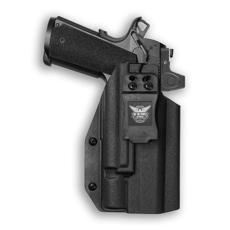 1911 5" Government 45Acp Railed With Surefire X300u-A Light Red Dot Optic Cut Iwb Holster