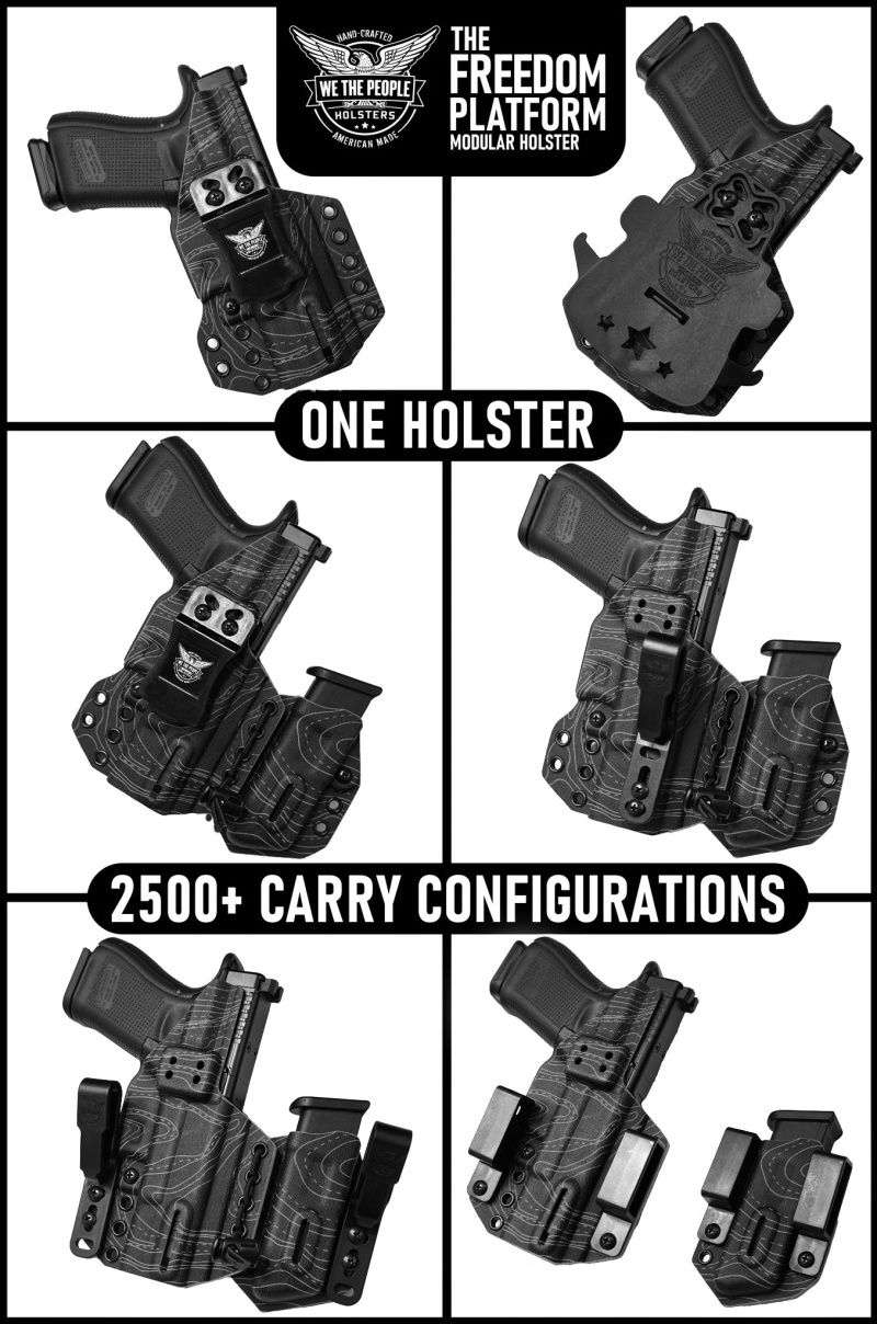 Gray Topographic Map Freedom Holster Platform - Platinum Edition