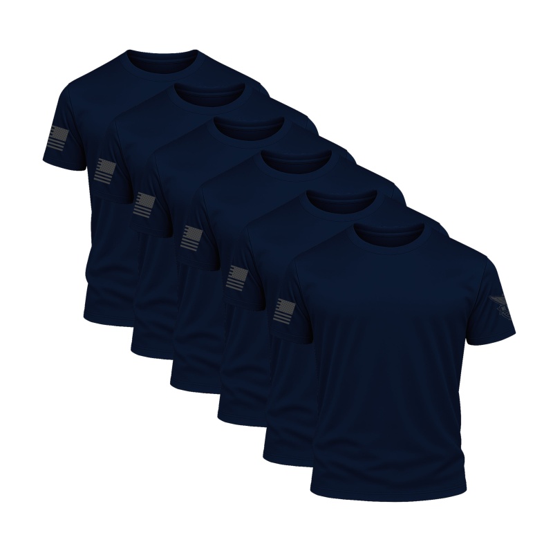 Navy Blue Performance Shirt Bundle (6 Pack)