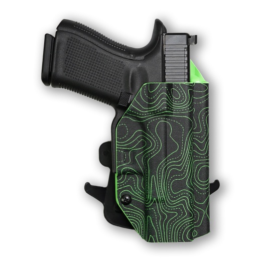Shadow Systems Mr920 With Streamlight Tlr-1/1S/Hl Light Owb Holster Green Topographic Map / Right