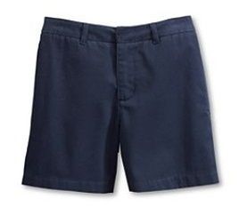Wholesale Girl's Basic School Uniform Shorts In Navy By Size, Case Of 24