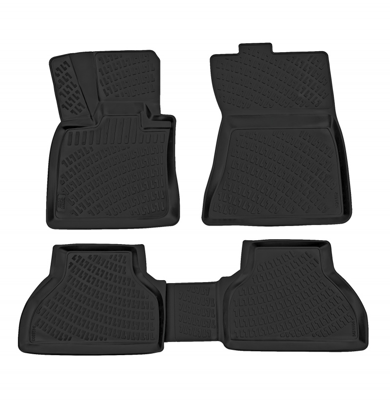3D Rubber All Weather Floor Mat Set Compatible With Bmw X5 2007-2018