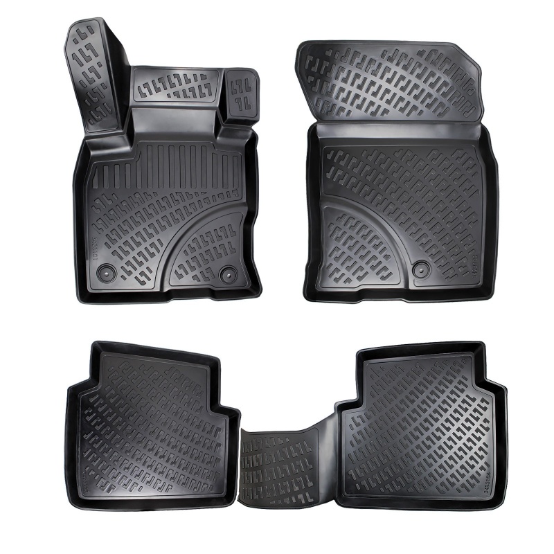 3D Rubber All Weather Floor Mat Set Compatible With Ford Escape 2020-2021