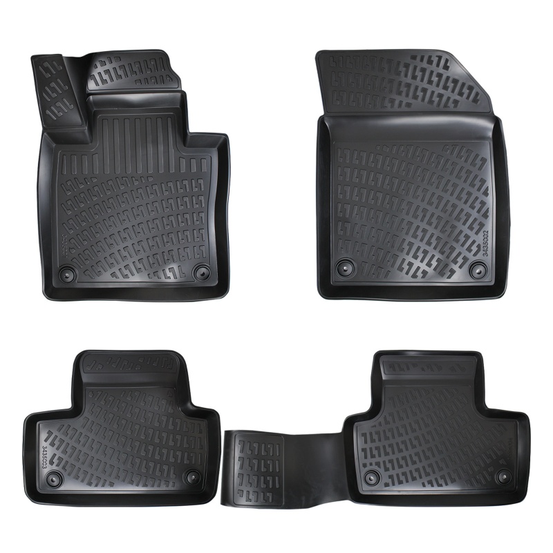 3D Rubber All Weather Floor Mat Set Compatible With Volvo Xc60 2018-2021